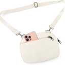MAXTOP Small Crossbody Bags for Women Belt Bag Fanny Pack with Adjustable Strap (Cream)