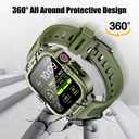 Dsytom Waterproof Case with Band Compatible for Apple Watch Band 45mm 44mm 41mm 40mm for Men ,Rugged Shockproof Smartwatch Strap Protective Bumper Cover with Built-in Tempered Glass Screen Protector