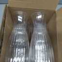 10 Pcs Plastic Flower Bud Vases Bulk with Twines Ropes Small Mini Flower Vases for Centerpieces Decorative Plastic Bottles for Wedding Reception Dining Table Home Decoration (Transparent)