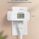 DEWENWILS 24 Hour Programmable Digital Timer Outlet, Timers for Electrical Outlets, Light Timer for Indoor Lamp Fan Aquarium, 1 Grounded Outlet, 125V/15A/1000W, 3 Prong, 1/2 HP, 1 Pack,White
