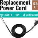 Replacement for W11365014 Dishwasher Power Cord, 6 ft Dishwasher Installation Kit, Dishwasher Kit with UL Certification, Right Angle