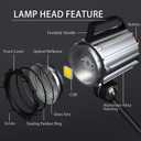 Cob Led Machine Light, 18W Swing arm Machine Work Light, 1800 Lumens Flexible Milling Work Lighting for Wood Lathe Drill Press, 110-220v (fix Light)