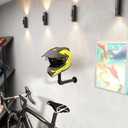 PEI Motorcycle Accessories Helmet Holder, Metal Hat Rack, Wig Storage Holder Display Stand, Helmet Hanger Rack Wall Mounted Hook for Coats