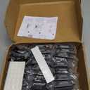 Ravinte 60 Packs (30 Pairs) 3/8" Inset Matte Black Cabinet Hinge, Self Closing Hinges for Kitchen/Bathroom/Furniture Cabinets & Doors. Decorative Hardware with Door Bumper