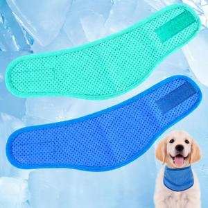 Dog Cooling Bandana  2 Pack Instant Chill Neck Scarf for Dogs, Summer Cooling Collar for Small Medium Large Pets, Reusable Breathable Nylon Ice Bandana for Outdoor Heat Relief (Medium)