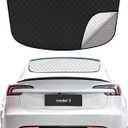 ZATOOTO Rear Windshield Sunshade for 2021-2024 Tesla Model 3 Rear Windshield Sunshield Double Layer Design for Sunshade and Privacy Offer Great Visibility Sun Blocker Back Window Sunshade for Model 3