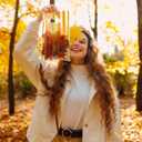 2 x Eersida Thanksgiving Plastic Gift Bags Colorful Stripe polka dot Wave Treat Candy Goodie Bags Thanksgiving Cookie Snack Packing for Fall Harvest Party Favor Supplies(48 Pcs)