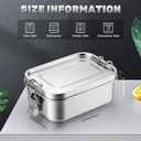 Umigy 6 Pcs Stainless Steel Bento Box 550ml Metal Lunch Box Food Storage Containers Metal Container, Lockable Clips to Leak Proof, Reusable Dishwasher Safe Lunch Snack Boxes for Work, School
