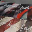4Pcs Independence Day Church Banners for Sanctuary Wall 250 Anniversary USA 4th of July Religious Hanging Backdrop Church Banner with Scripture Worship Bible Verses for Patriotic Holiday Decor