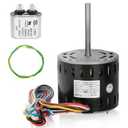 HC41AE117 Furnace Blower Motor 1/3HP 1075RPM 115V 4 Speed with 5F Capacitor Fits for Carrier Bryant Payne GE Blower Fan Motor 45117 5KCP39GGS336S HC41AE117A HC41AE115 HC41SE122