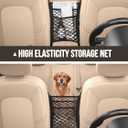 New Fi Backseat Car Organizer(20 Storage Pockets),Come with Free 1 Seat Net and 2 Headrest Hook, Touch Screen Tablet Holder, Divider for Driving Safely Children & Pets, Car Organizer (black)