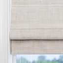 Cordless Roman Window Shades, Beige White Blackout Roman Shades Custom Washable Fabric Roman Blinds For Windows, Doors, French Doors, Kitchen Windows, 118"L x 98"W