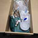 FASDUNT Shower Head with Handheld, High Pressure Handheld Shower Head with 80" Extra Long Stainless Steel Hose & Adjustable Bracket, Showerhead with ON/OFF Switch for Pets Bath, Brushed Nickel