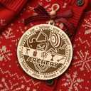 2 x Archery Ornament 2 Layer Wood Design - Theme Holiday Decor for Archer - Christmas Tree Keepsake for Archery Enthusiast - Cozy Holiday Ornament - Sports Themed Wooden Decoration
