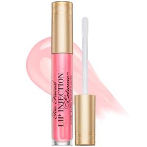 Too Faced Lip Injection Extreme Lip Plumper Gloss | Hydrating, Glossy, & Helps Volume Appear Fuller Over Time (02 Bubblegum Yum (Clear with Warm Medium Pink Tint))
