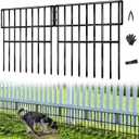35 Panels Garden Fence Animal Barrier, 38 Ft(L) X 13 in(H) No Dig Fence for Dogs, Upgrade 1.2in Gap Garden Border Ground Defense, Rustproof Metal Outdoor Wire Fencing for Dogs, Rabbits