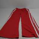 Akmipoem Sweatsuits Women 2 Piece Outfit Striped Tracksuit Long Sleeve Zipper Cropped Jackets Wide Leg Sweatpants Set (Small, Red)