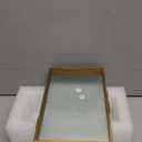 Gold 4x6 Triple Picture Frame, Gold Folding Picture Frames with Three Opening, Hinged Glass Floating Picture Frames for Artwork Photo Stand on Tabletop