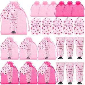 Loopeer 6 Pack Galentine's Day Hand Cream Gifts Galentine's Valentine's Day Party Favors Bulk Hand Cream with Organza Bag and Greeting Card for Women Girl's Night Bachelorette Party Decorations