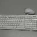 Logitech MK270 Wireless Keyboard and Mouse Combo for Windows, 2.4 GHz, 8 Multimedia Keys, PC, Laptop, Wireless Keyboard Compact Mouse Combo - White (1 Pack)