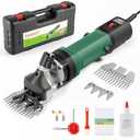 TAKEKIT Sheep Shears, 600W Professional Heavy Duty Sheep Clippers, 6 Speeds Electric Animal Shears for Alpacas Llamas Lambs and Large Dogs with Think Hair, One Set of Extra Blades Included