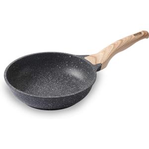 8 Inch Nonstick Skillet Frying Pan Egg Pan Omelet Pan, Nonstick Cookware Granite Coating, 100% PFOA free Cookware Pan, Healthy Nonstick Stone Frying Chef's Pan Skillet