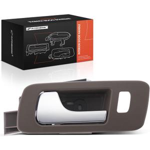 A-Premium Front Left Driver Side Interior Door Handle Compatible with Cadillac STS 2005-2011 Sedan, Beige Housing with Chrome Lever, Replace# 10370352