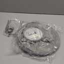 Bell Lamp Shades Set of 2, Gray Fabric Lampshades 6"Top x 13"Bottom x 10"High Medium Shade Replacement, Natural Linen Hand Crafted(Spider Fitter), Harp Holders Included, Easy Assembly Required