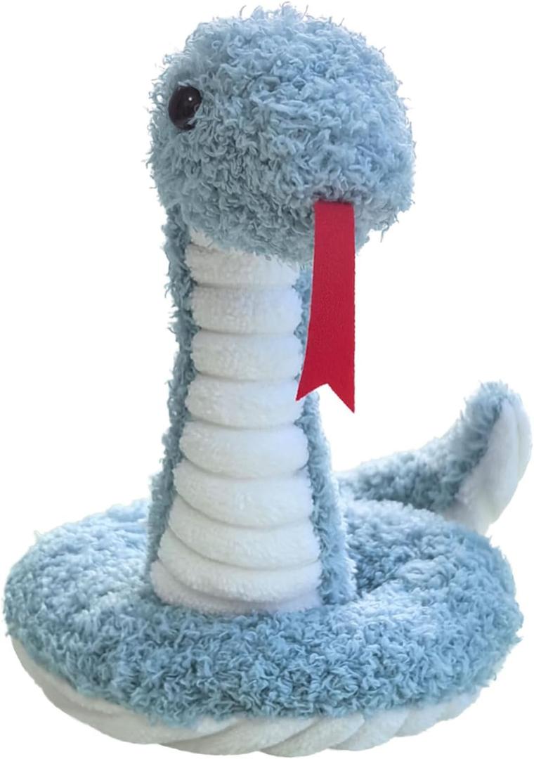 Blue Plush Snake Stuffed Animal Toy, Soft Cuddly Plushie Hugger Toy for Boys & Girls, Gifts for Kids or Girlfriend, 17 Inches