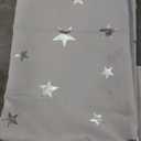  Pair of Recirculating Voile Curtains Silver Stars White Curtain for Indoor with Eyelets 2 Panels 42× 72 Inch