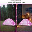 KidzAdventure 2 in 1 Indoor/Outdoor Tent for Kids, Small 1 or 2 Toddler/Kids Tent, Backpacking, Lightweight and Easy Pop up, Ideal for Backyard, Outside Camping, or Play Fort, Pink