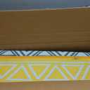 GlowSol Outdoor Rugs 9x18 Waterproof Portable Camping Carpet, Reversible Outdoor Plastic Straw Rug for Patio, RV Mat Bohemian Outdoor Rugs for Porch, Deck, Backyard, Balcony, Picnic,Yellow/Teal