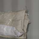 No Hook Cream Shower Curtain and Liner, Linen-Look Polyester Textured Shower Curtain with Snap in Liner, Waterproof & Washable Bath Curtains for Bathroom, 71Wx74H