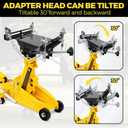 Transmission Jack Adapter - 1100LBS Heavy Duty, 30 Tilt & Safety Chains for Hydraulic Floor Jack Conversion with Removable Saddle Shaft