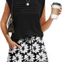 WIHOLL Two Piece Sets for Women Trendy Short Sets Beach Vacation Clothes Airport Travel Cruise Summer Outfits, Small
