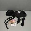 Kids Black Dress Costume for 3-14 Years Girls with Wig Necklace Hairpin for Halloween Costume Dress Up (150 (11-12 Years))