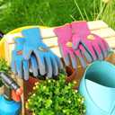 6 Pairs Children Gardening Gloves Toddler Yard Work Gloves Kids Rubber Coated Soft Gloves for Youth Girls Boys