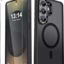 for Samsung Galaxy S26 Ultra Case, Matte Magnetic Phone Cover [2026 Upgraded] with 1 Screen Protector, Support for MagSafe, Shockproof Military Protection, Translucent Frosted Back, Black