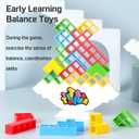 Multipurpose Go 50 Pcs Board Games for Kids & Adults Tetra Tower Balance Stacking Toys Perfect for Family Games, Parties, Travel