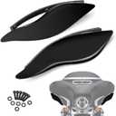 PBYMT Side Wings Air Deflectors, Fairing Side Wing Windshield, Black Adjustable Wind Deflectors Compatible for 2014-2024 Harley Electra Glide Street Glide Tri Glide Ultra Limited Fairing Side Shield