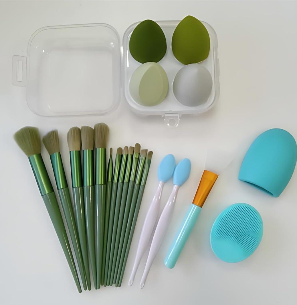 Makeup Brushes 22 Pcs Makeup Kit (Green)