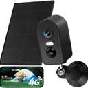 KKB No WiFi Security Camera, 4G LTE Cellular Solar Cameras Outdoor with Built-in SIM, 2K Wireless Battery Powered Camera, No Internet Needed, PIR Motion Sensor, Color Night Vision, 2-Way Audio (Black)