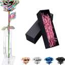 Rose Flower Keepsake Urn for Ashes Sympathy Gift Small Stainless Steel Urn Mini Cremation Urn Keepsake Rose for Sharing Human Ashes-Colorful (Multicolor)