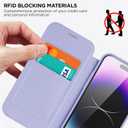 harusaki   iPhone 14 Pro Max Phone Case Wallet with MagSafe - Slim Reliable PU Leather iPhone 14 Pro Max Case with Card Holder, Flip Cover for Women & Men (Purple)