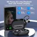 Wireless Earbuds, 2026 Bluetooth 5.4 Headphones HiFi Stereo, Bluetooth Earbuds with ENC Noise Cancelling Mic, IP7 Waterproof in Ear Earphones, 68H Dual LED Display Ear buds for Workout Sports