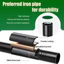 XDW-GIFTS Double Shepherds Hooks for Outdoor, 2-Pack Heavy Duty Garden Pole for Hanging Bird Feeder, Plant Baskets, Solar Light Lanterns, Garden Plant Hanger Stands with 5 Base Prongs (60 Inch)