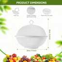 Metal Mesh Fruit Bowl with Lid & Basket - Fruit Fly Proof Kitchen Counter Storage for Fruits & Veggies (white/1PCS)