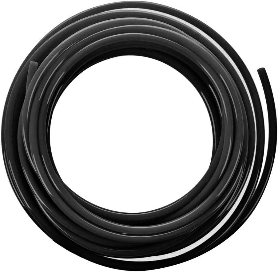 Beduan Pneumatic Tubing Pipe 1/4" OD Black Air Compressor PU Line Hose Tube for Water Fluid Transfer 12Meter 39.4ft