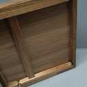 Utoplike Acacia Bed Tray Table for Eating, Large Breakfast Tray with Folding Legs, Wood Serving Trays for Laptop Working