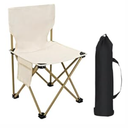 Folding Camping Chair for Small Man, Portable Outdoor Backpacking Chair for Fishing, Hiking, Picnic, Camping, Lawn, Concert, Ultralight Compact Camping Chair with Carry Bag (Beige)